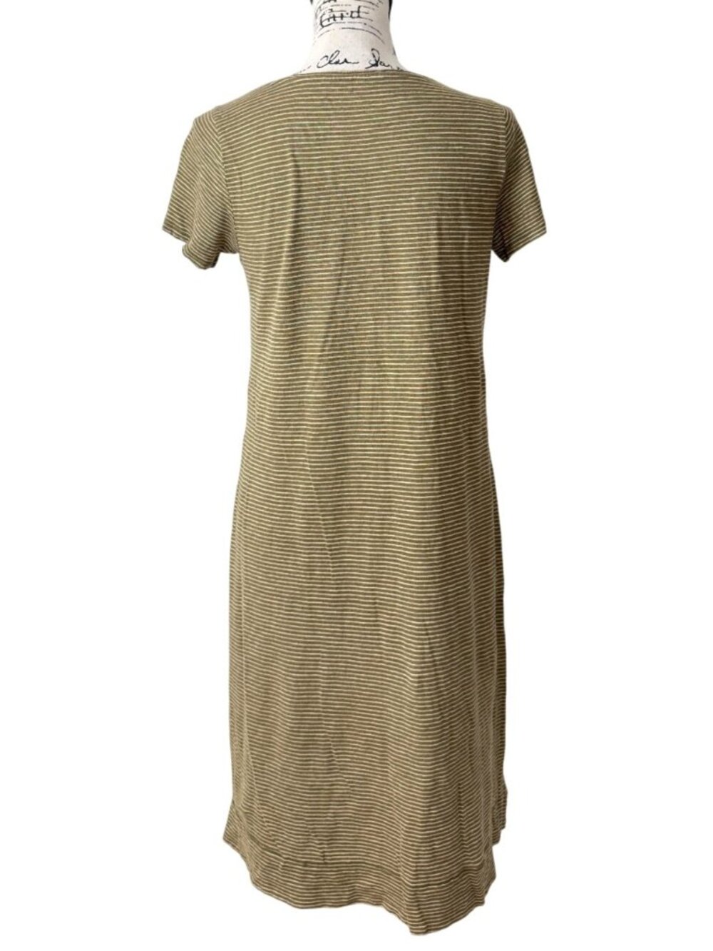 Eileen Fisher Striped Dress With Pockets Hemp Organic Cotton Womens Size XS - Picture 3 of 7